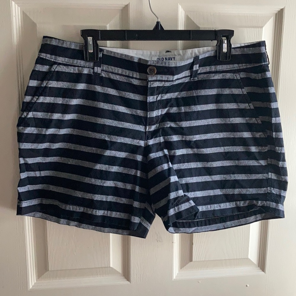 Striped black and charcoal shorts